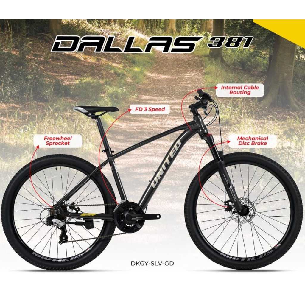 sepeda gunung mtb 27,5 inch united dallas 381 sepeda gunung terbaru