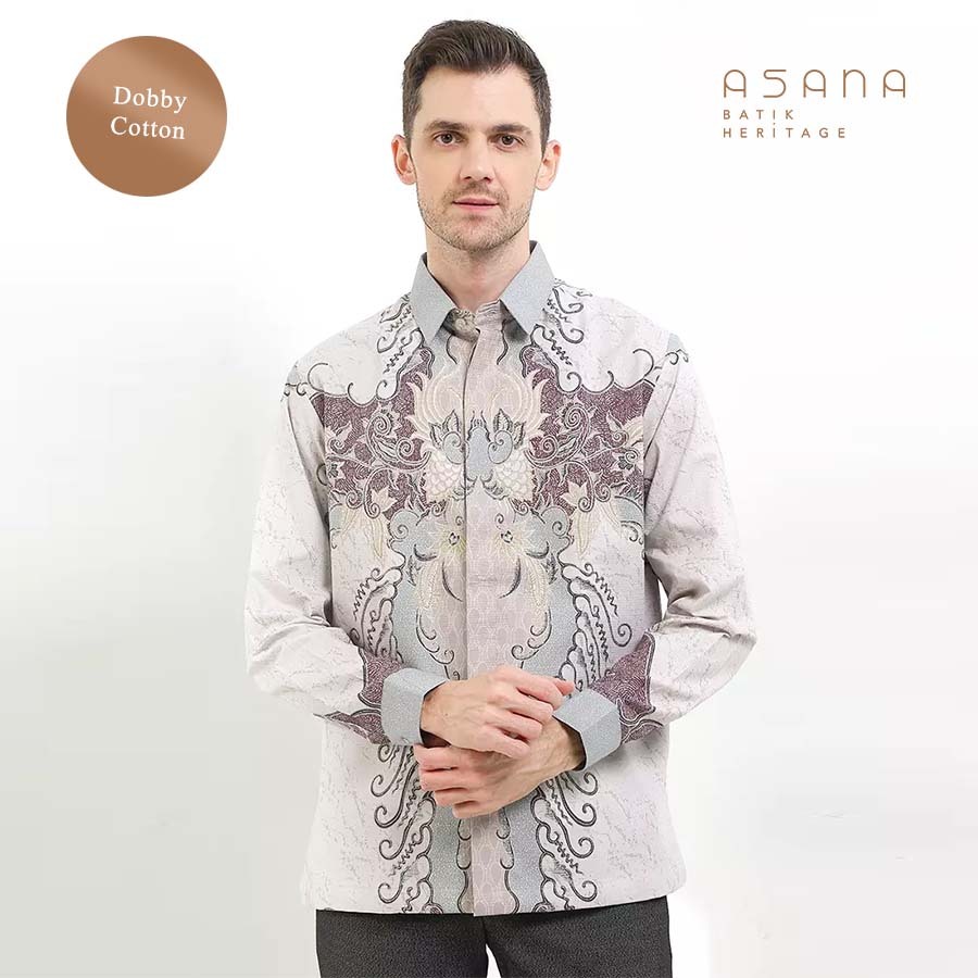Kemeja Asana Batik Lengan Panjang Bintan -  Sage