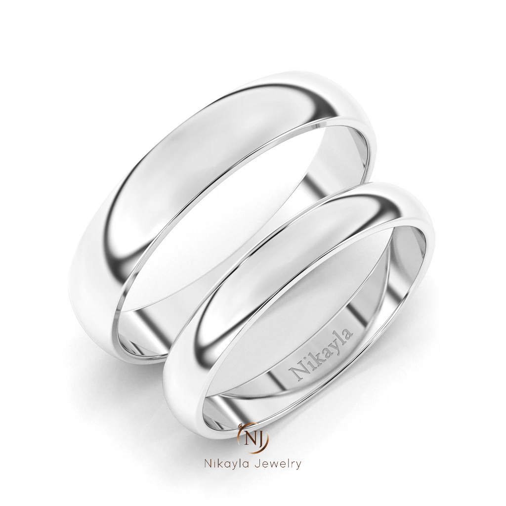 Nikayla Jewery - Cincin Couple Palladium 1.5K Murni Elegan