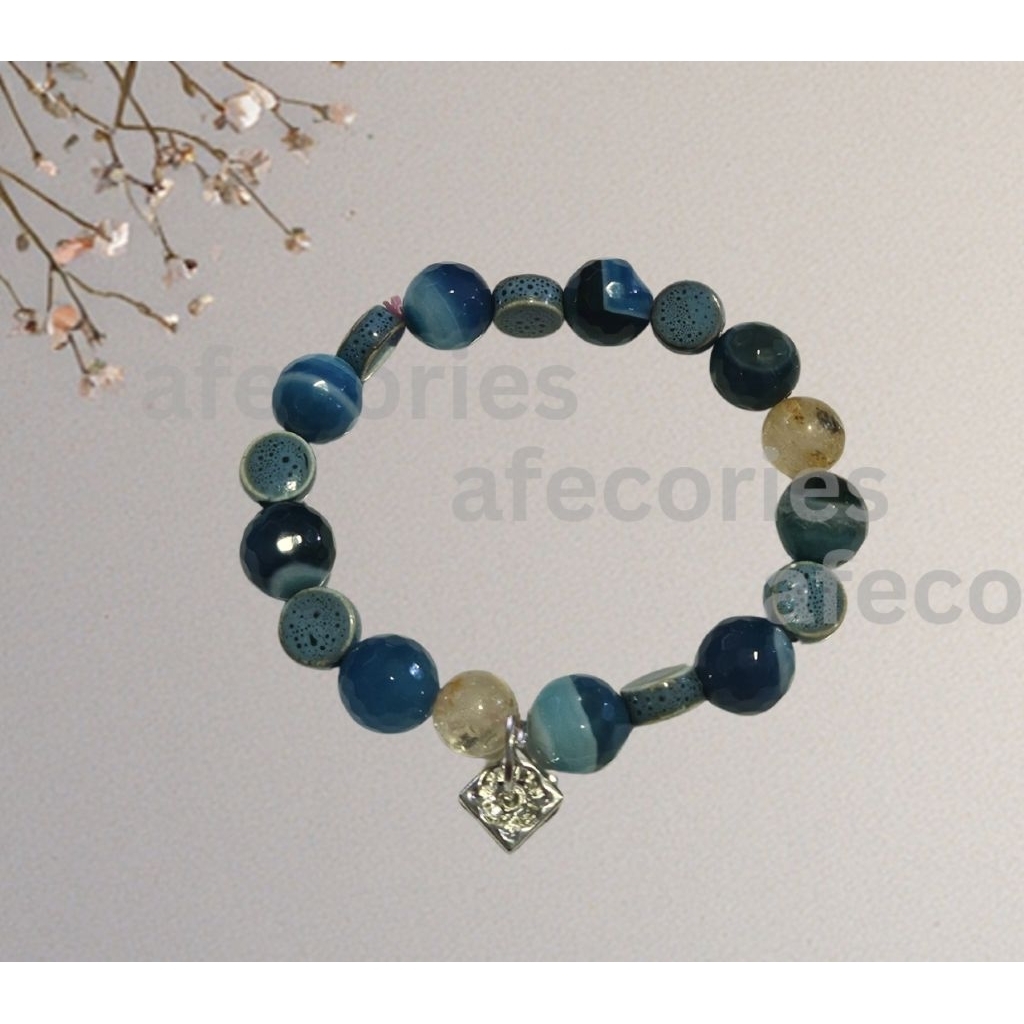 GELANG BATU ALAM MIX - SWAROVSKI KRISTAL ASLI