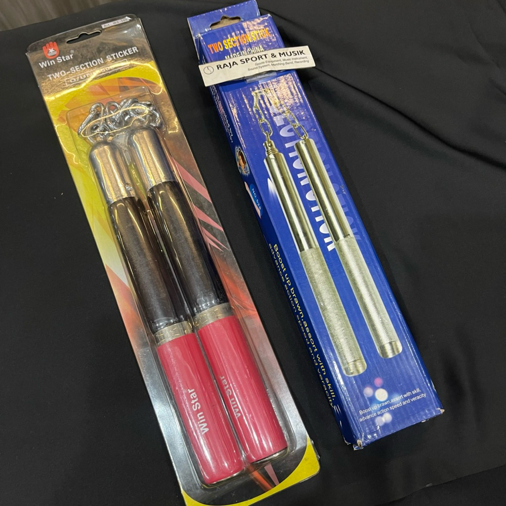 DOUBLE STICK TONGKAT BELA DIRI KARATE ORIGINAL BESI KEAMANAN