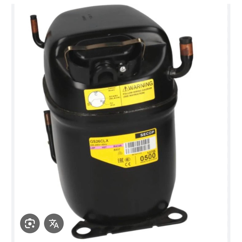 KOMPRESOR SECOP GS26CLX | KOMPRESOR FREEZER/KULKAS/CHILLER/SHOWCASE 1PK R404