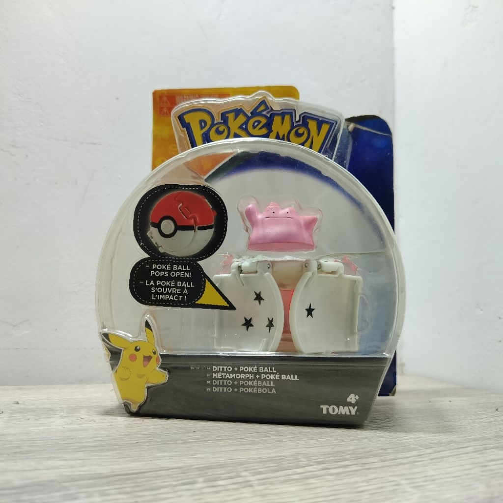 pokemon throw n' pop Ditto + poke ball tomy