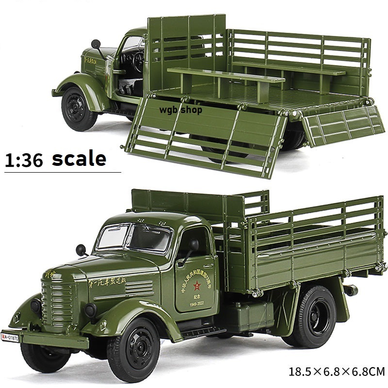 Diecast Truck Militer 1:36  Truck pengankut WW-2 Bisa Berjalan Bersuara ALLOy toys