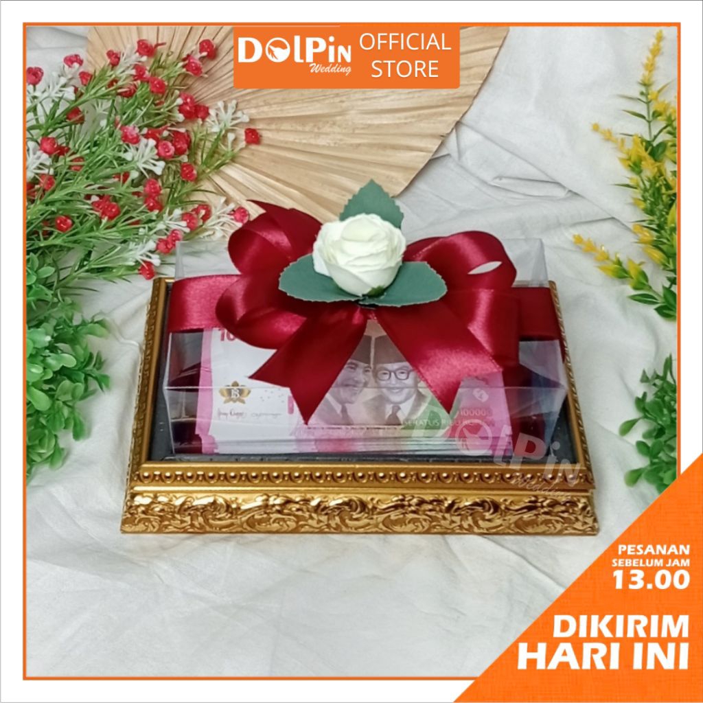 Nampan Frame Tutup Mika untuk Tempat Mahar Seserahan Lamaran Pernikahan - FU