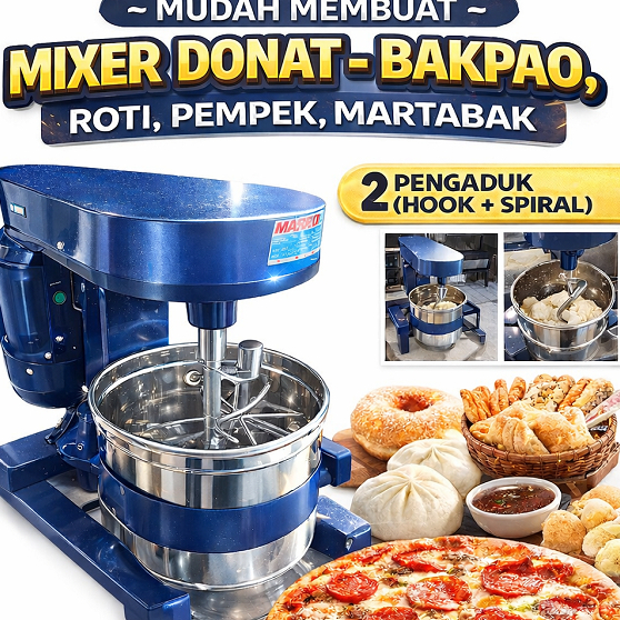 DONAT PEMPEK BAPAO mixer 3kg / MESIN PENGADUK PEMPEK / MESIN PENGADUK DONAT