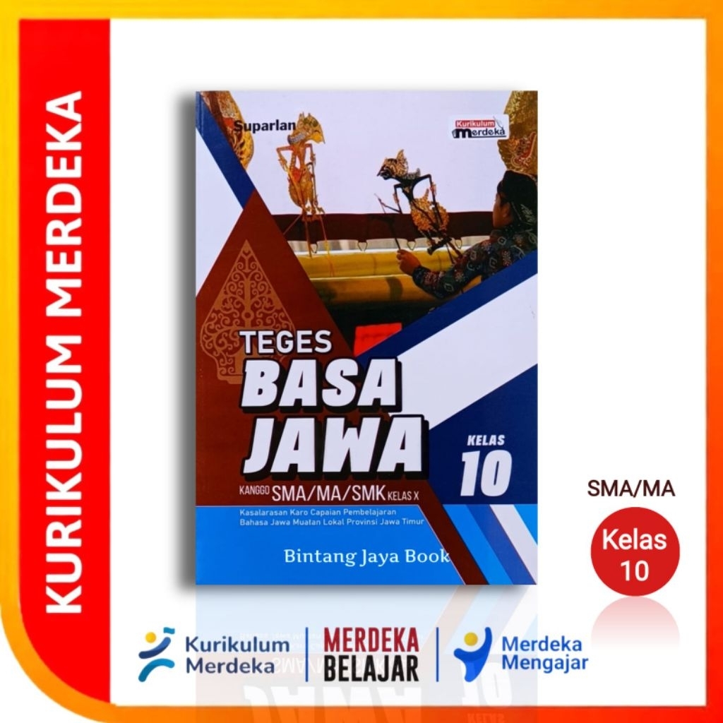 Buku Siswa Teges Basa Jawa Kelas 10 SMA/MA Kurikulum Merdeka - Buku Bahasa Jawa Kurikulum Merdeka Un