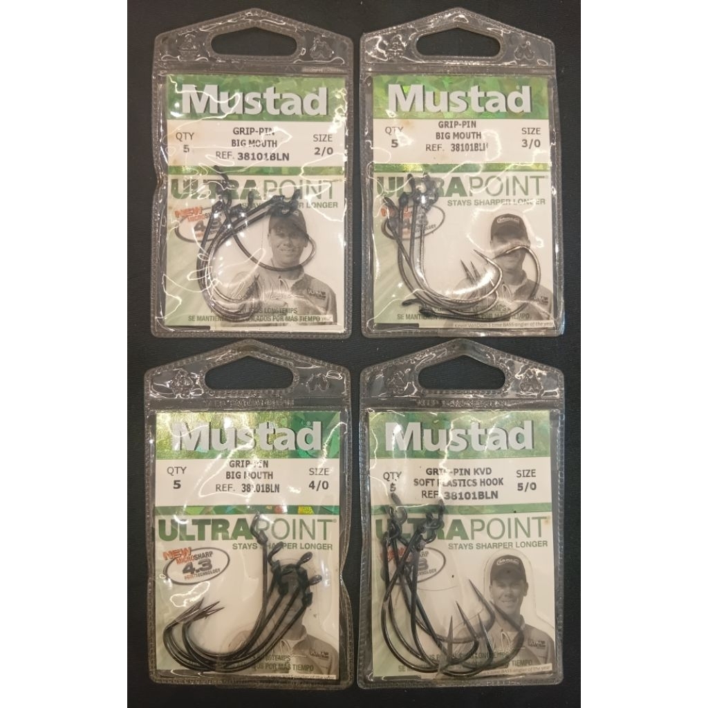 Worm Hook MUSTAD KVD GRIP-PIN HOOK 38101BLN
