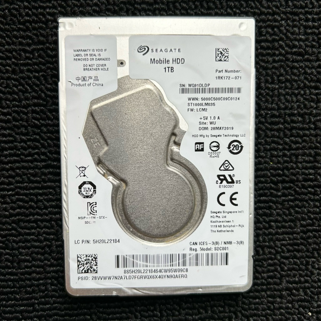 HARDDISK LAPTOP SEAGATE 1TB SENTINEL 5% RUSAK