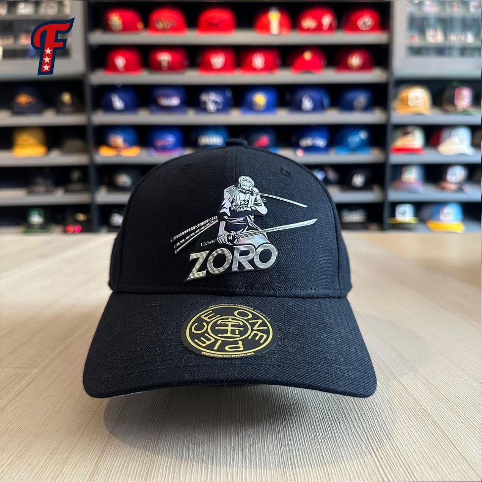 Topi New Era Angel x One Piece Zoro Collab Anime Black Silver Taiwan Exclusive Original