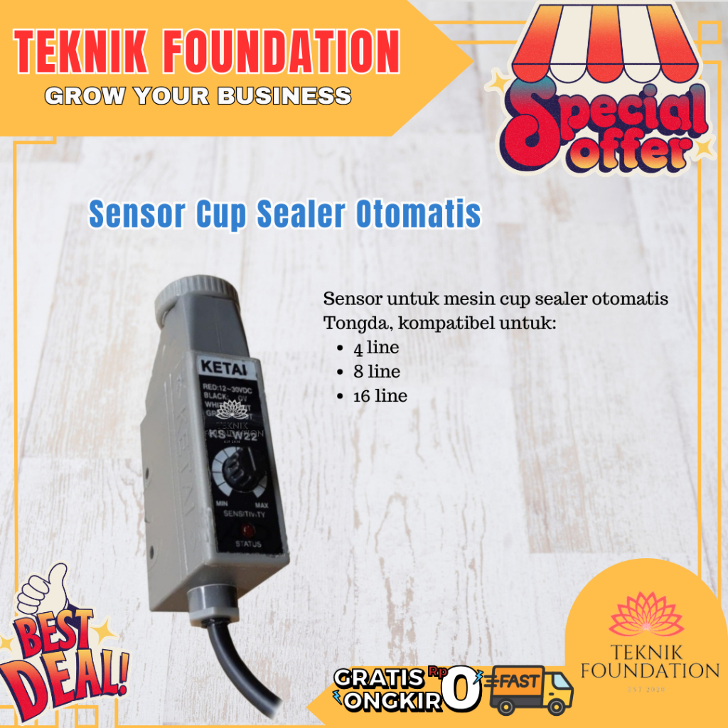 Sensor Mesin Cup Sealer Lid Otomatis