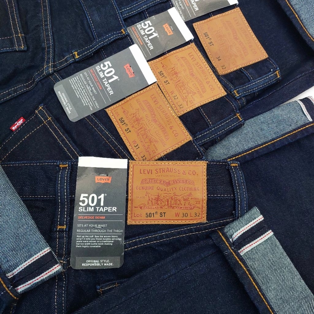 Levı 's 501 ST  SELVEDGE Slim Taper Fit Jeans