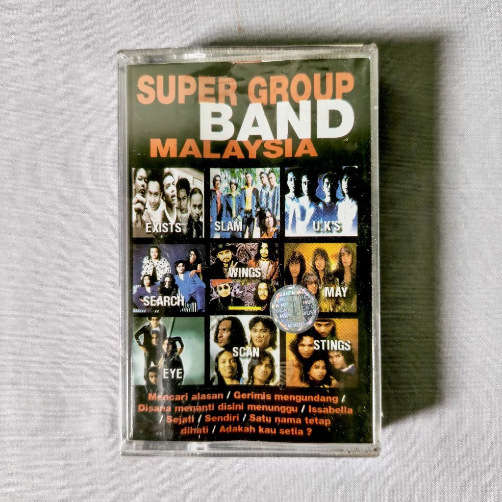 Kaset V/A (Exist, Search, Stings, etc) - Super Group Band Malaysia (Sealed)