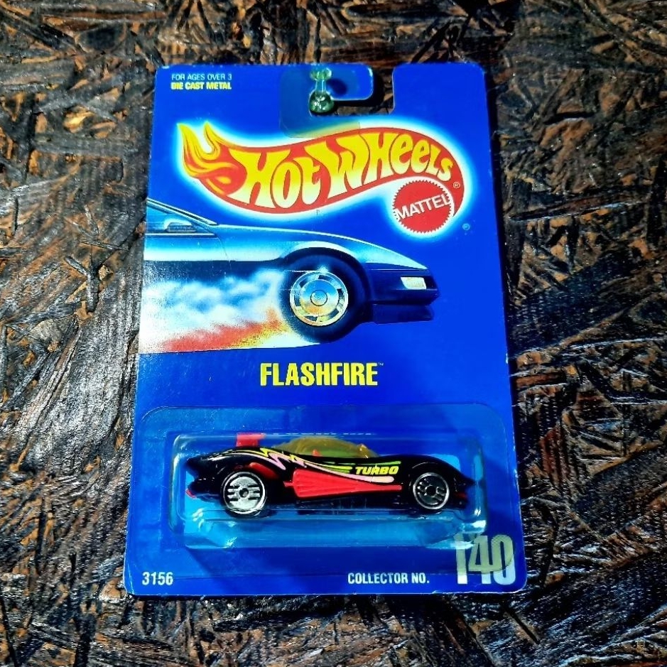 Hot Wheels FlashFire Hitam UH Blue Card 1992