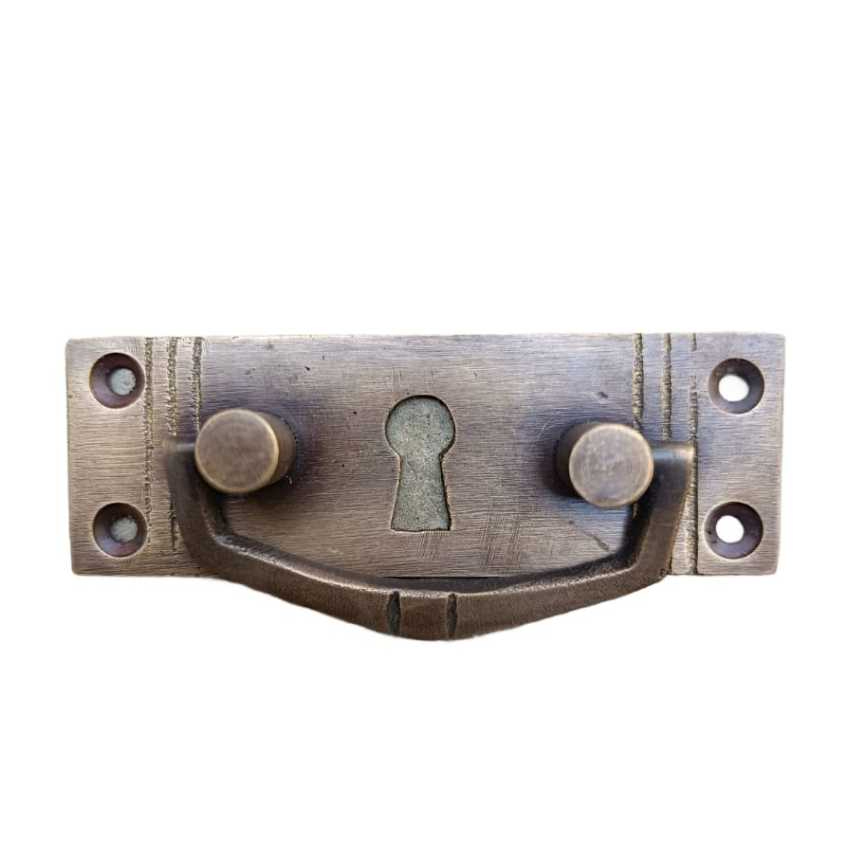 Tarikan Laci Lubang Kunci Kuningan Antik