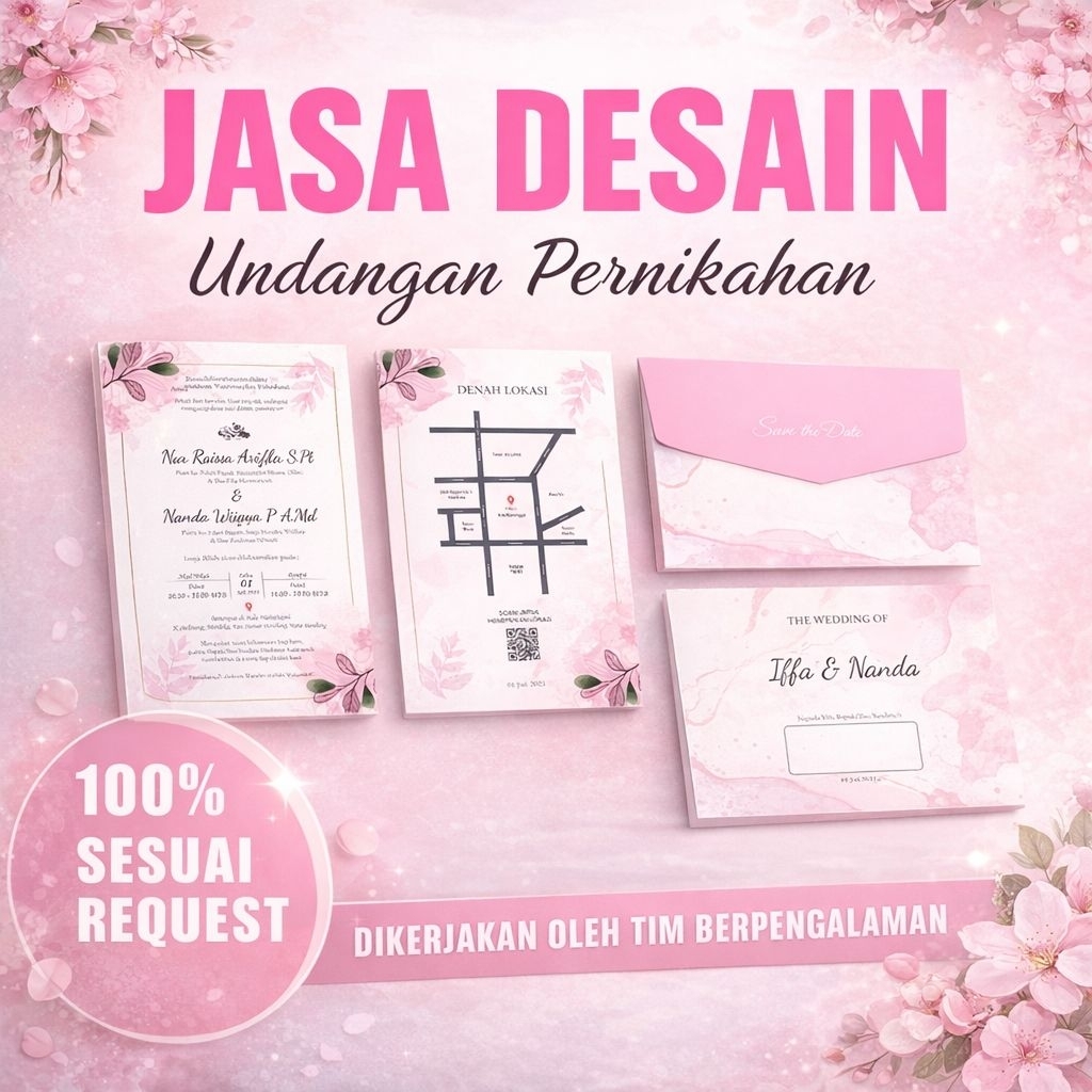 JASA DESAIN UNDANGAN PERNIKAHAN ELEGAN & MODERN | FILE SIAP CETAK