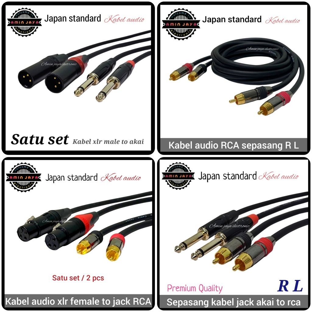 Kabel rca to rca kabel rca to akai kabel rca to xlr pilih varian
