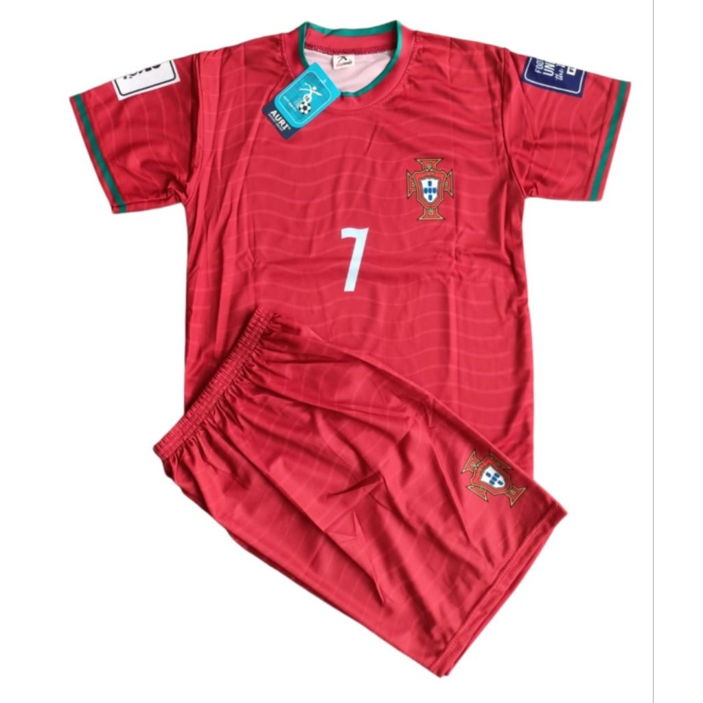 JERSEY BOLA  RONALDO 7 SETELAN ANAK PORTUGAL