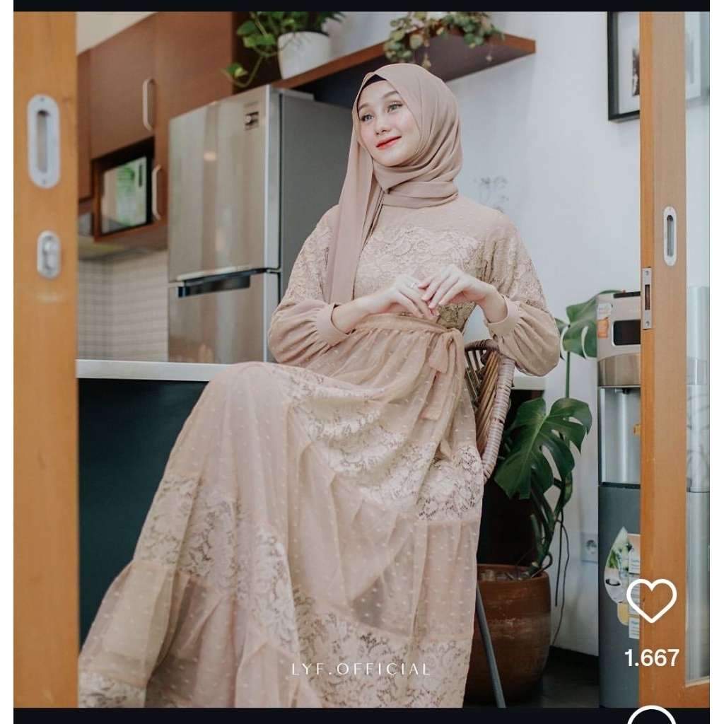 preloved gamis lyf free pasmina