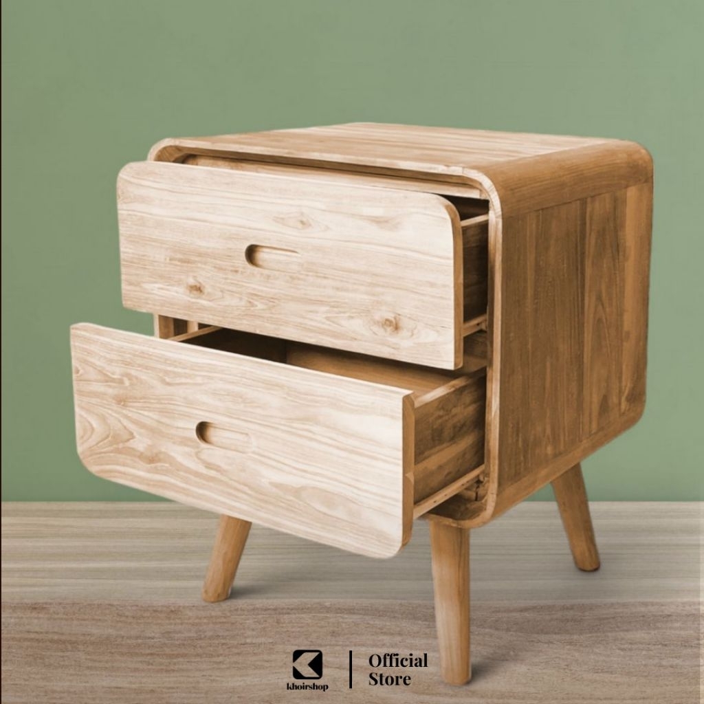 BUFET KECIL MINIMALIS MEJA SAMPING KAYU JATI MEJA SAMPING TEMPAT TIDUR MEJA HIAS RUANGAN