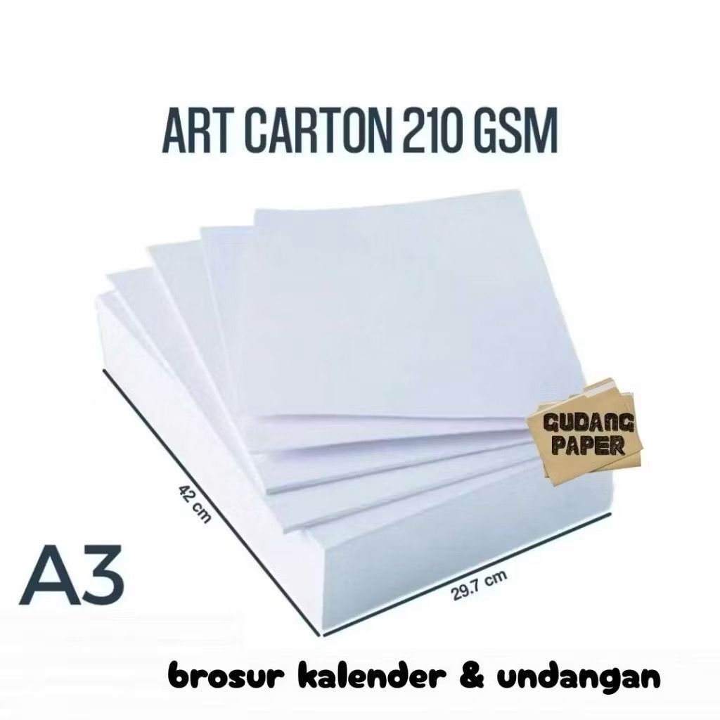 Art Carton 210 gsm A3 isi 500 Lembar / Kertas Art Carton 210 Gsm A3