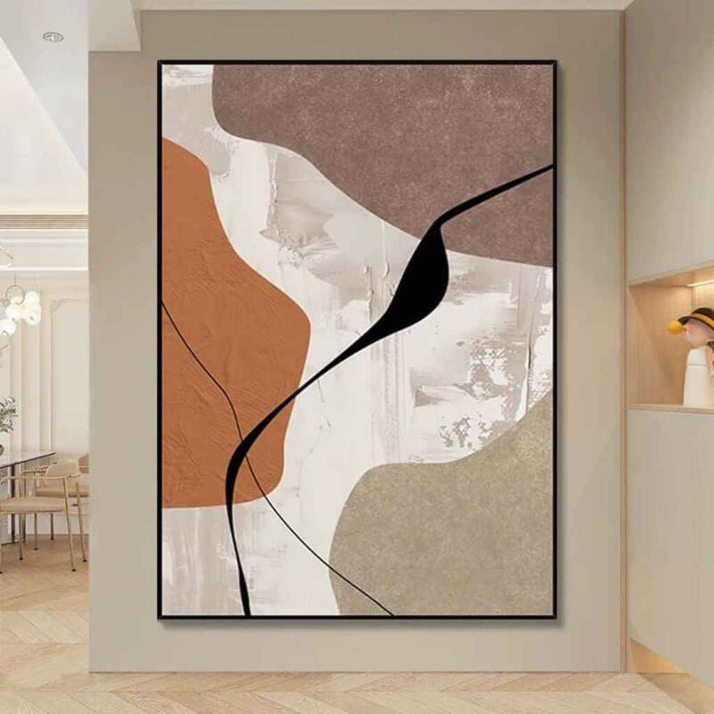 lukisan minimalis hiasan dinding ruangan tamu kamar