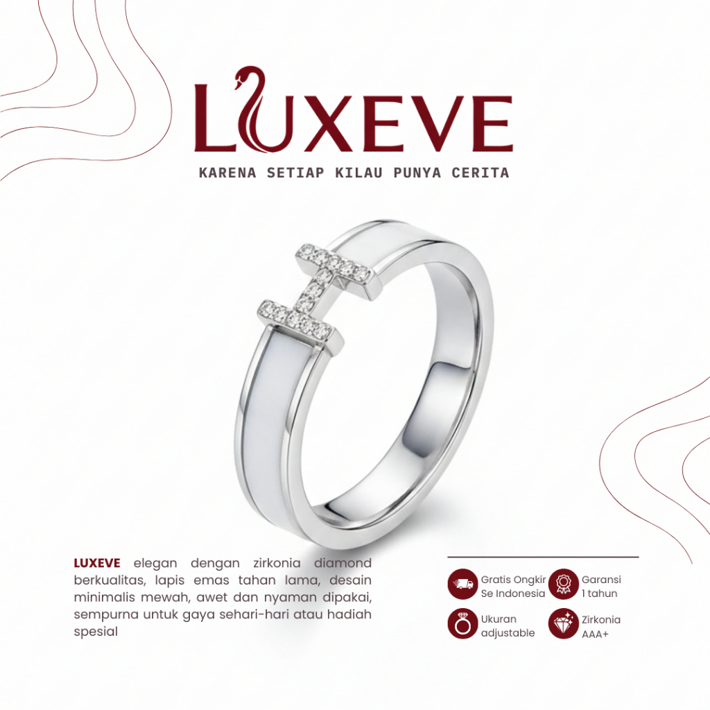 Cincin Hermes inspire cantik bahan titanium ukuran all size bisa dibesar kecilkan cantik anti luntur