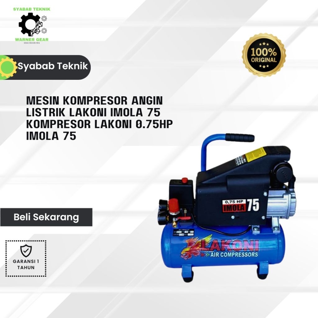 Mesin Kompresor Angin Listrik LAKONI IMOLA 75 Kompresor lakoni 0.75HP Imola 75