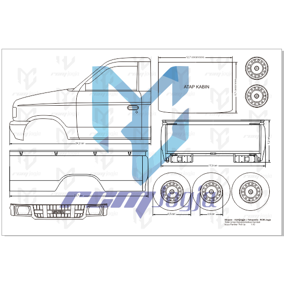 Pola Miniatur Mobil Isuzu Panther Pick Up