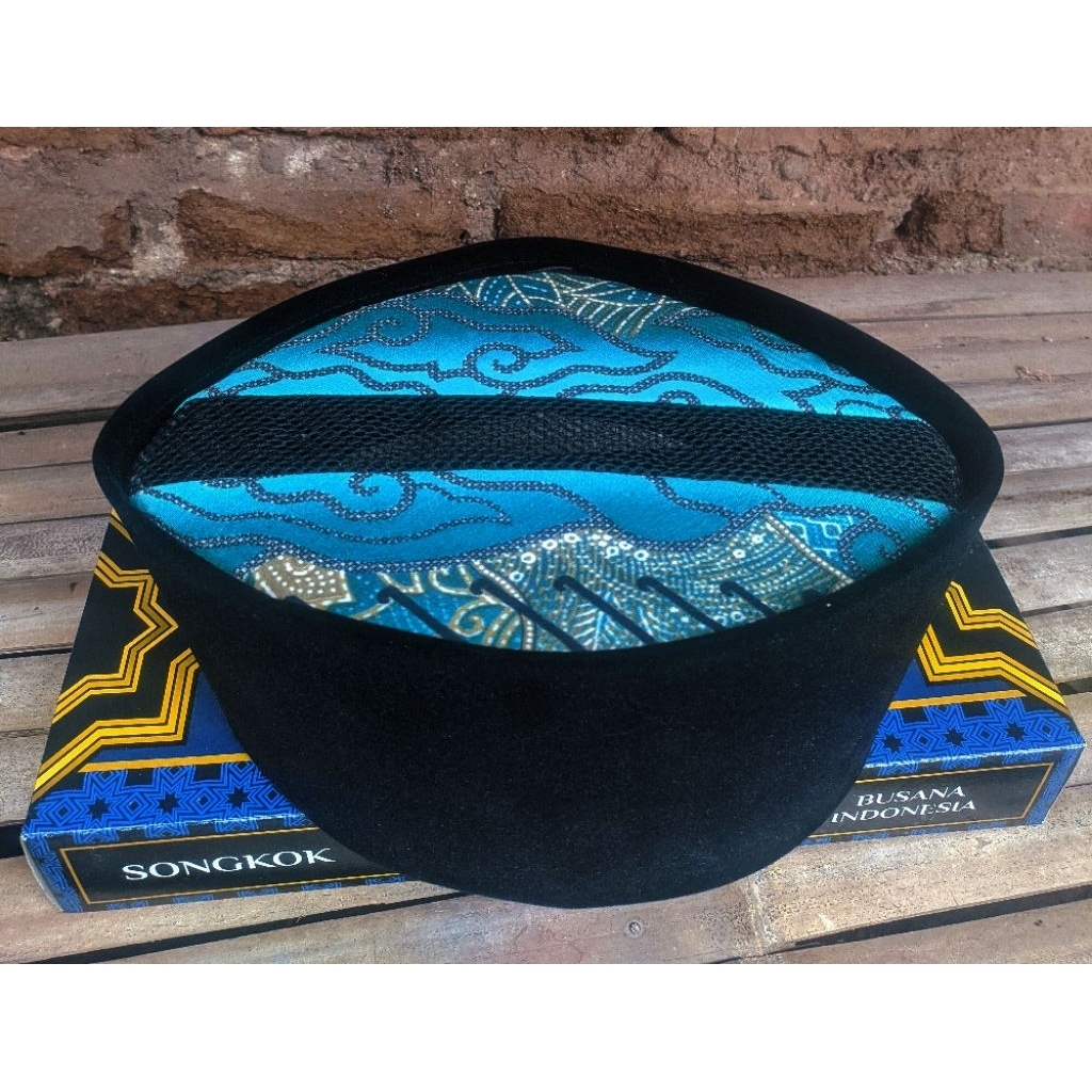 songkok, peci, kopiah, batik ac tengah kain katun, anak dan dewasa
