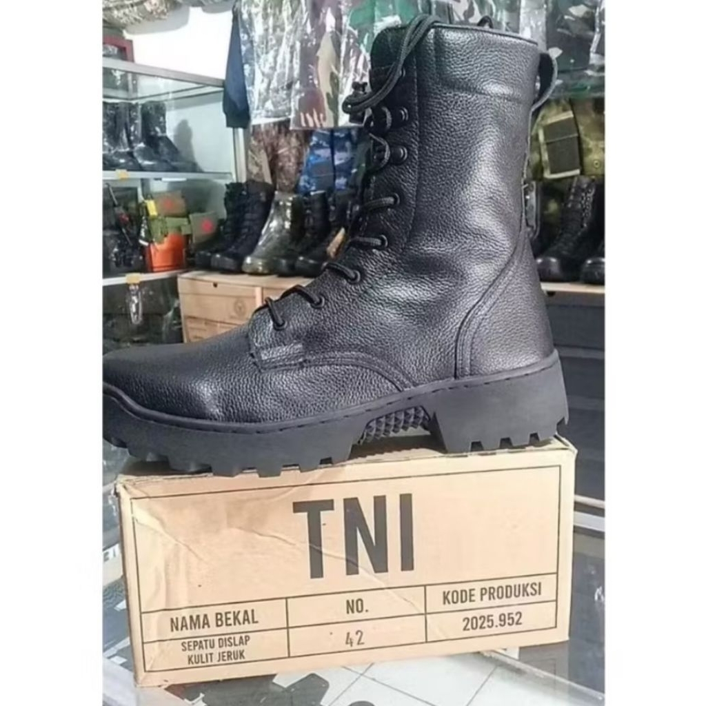 Sepatu pdl kulit jeruk jatah TNI AD 2025/2026