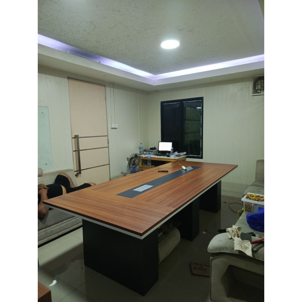 meja meting kantor/meja meting besar/meja rapat kantor premium_bisa kustom ukuran