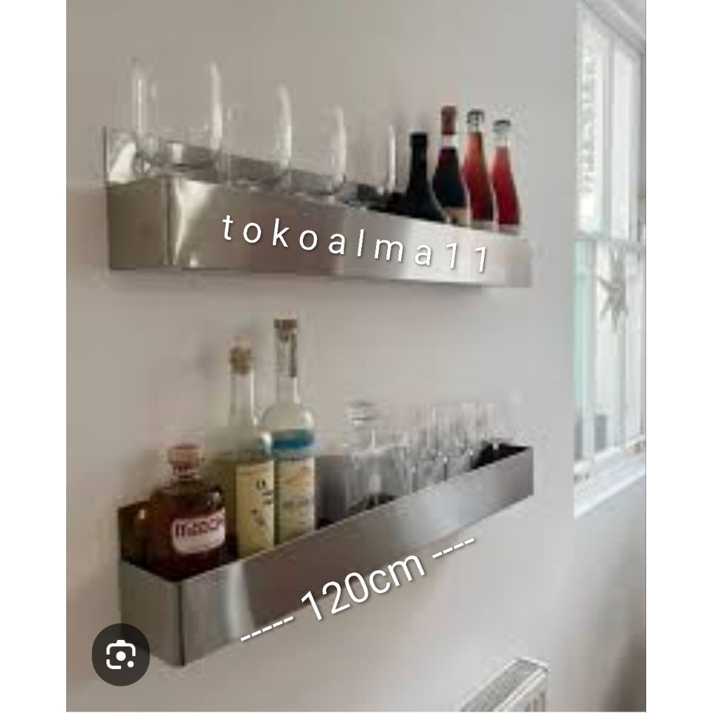 RAK BOTOL /  RAK GANTUNG STAINLEES STEEL to cafe, resto dll