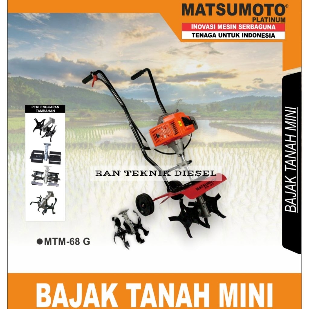 Mesin Traktor Bajak Tanah Mini MATSUMOTO MTM 68 G