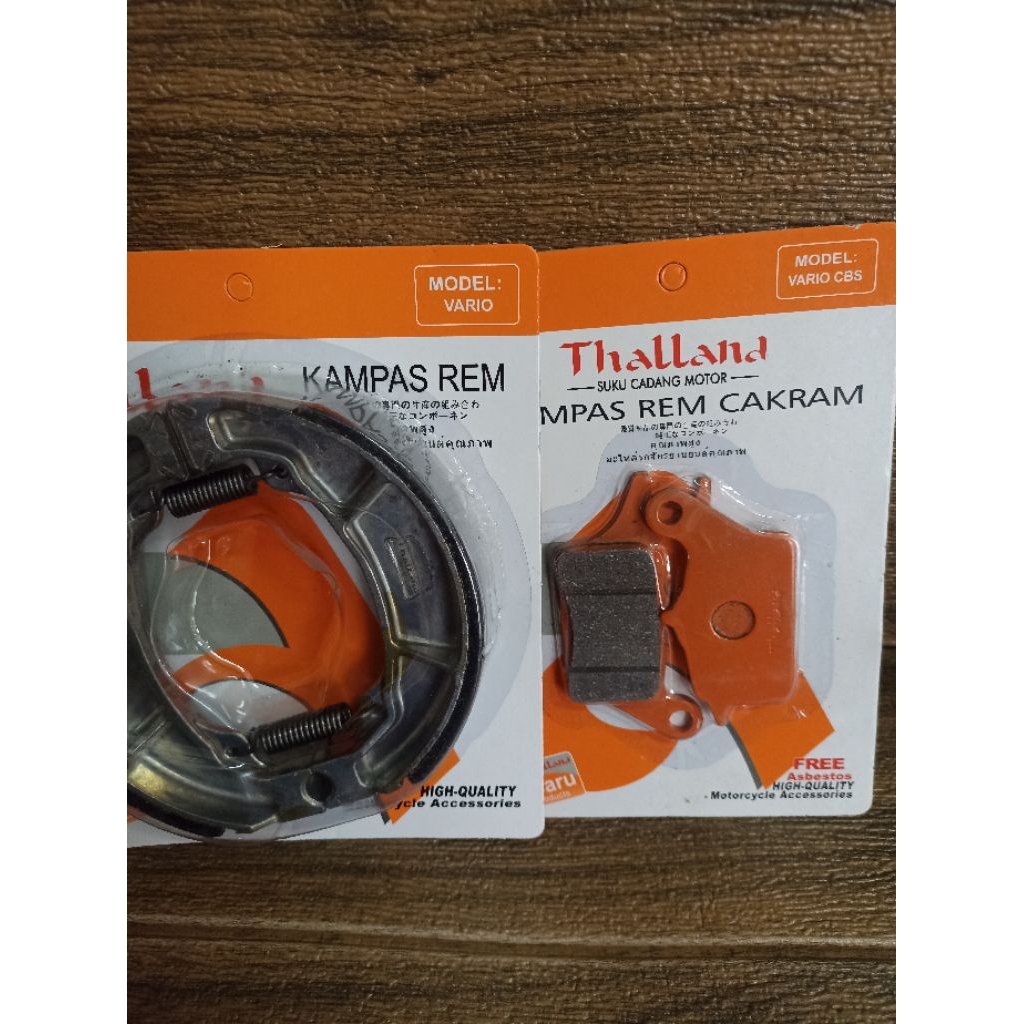 KAMPAS REM VARIO CBS KAMPAS REM VARIO 125 DEPAN BELAKANG THALLAND