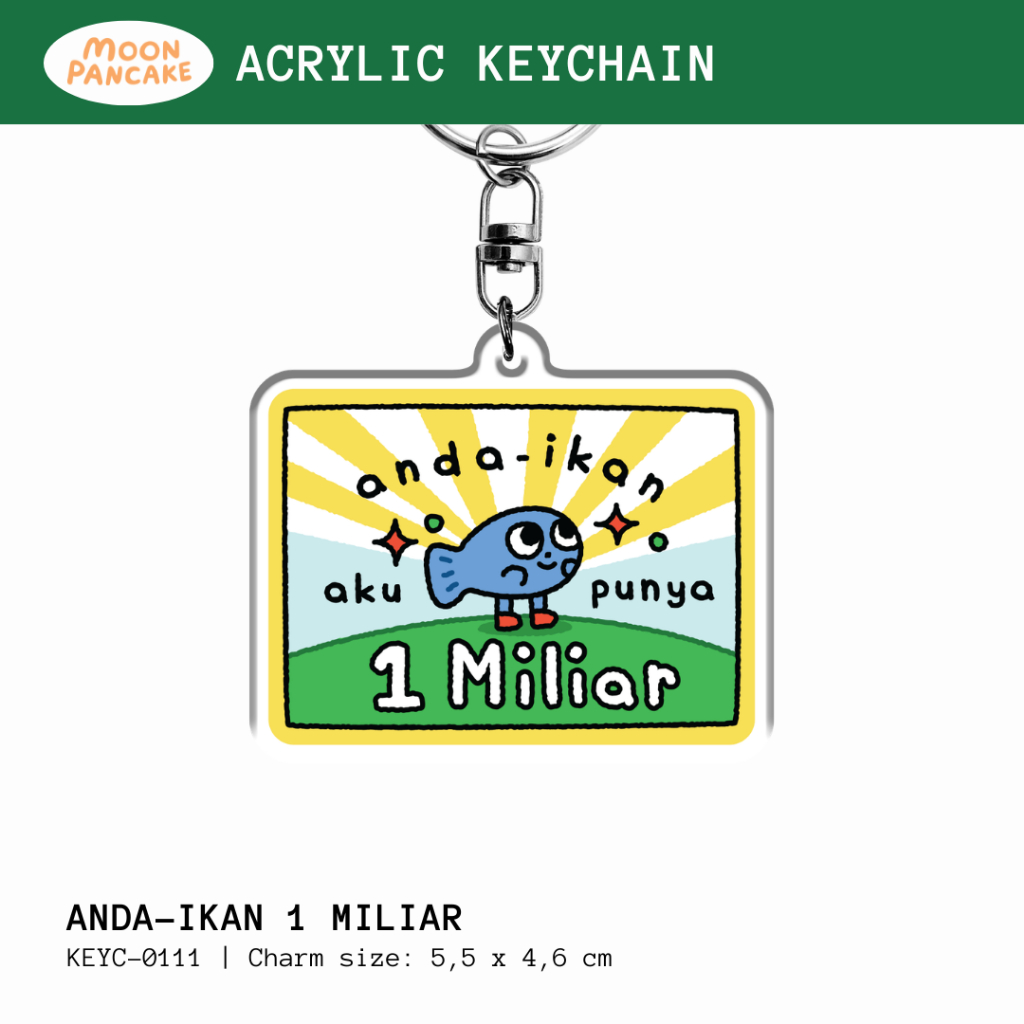 Moon Pancake Keychain - Anda-ikan Punya 1 Miliar