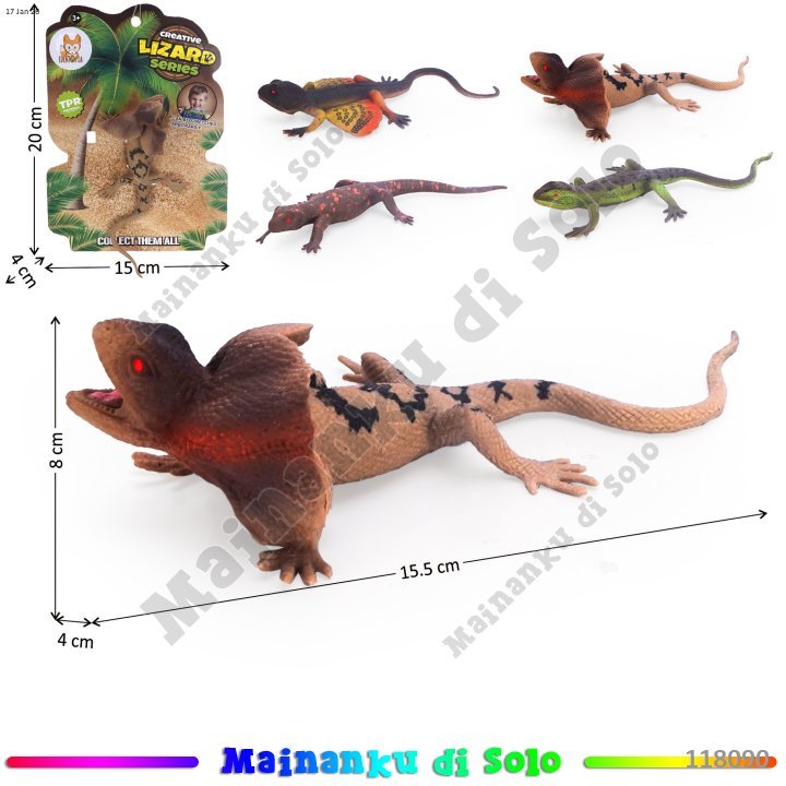 [Mainanku] Mainan bentuk Hewan Karet Kadal Lizard Series
