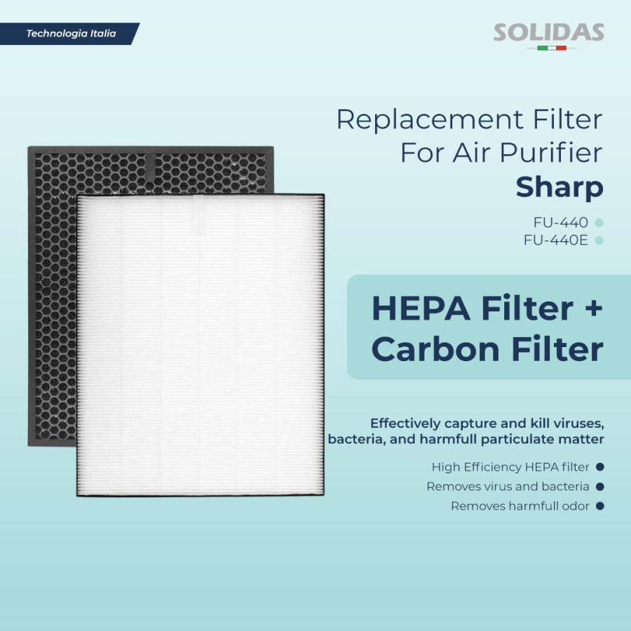 Hepa Filter Air Purifier Sharp FZ-440SEF/FU-440/FU-440E/HEPA+Carbon Replacement Sharp Air Purifier F