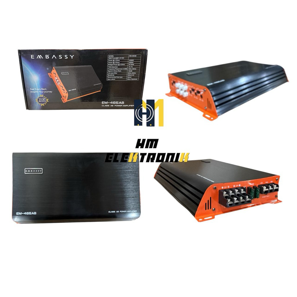 Power Embassy EM-465 AB Power Mobil Amplifier