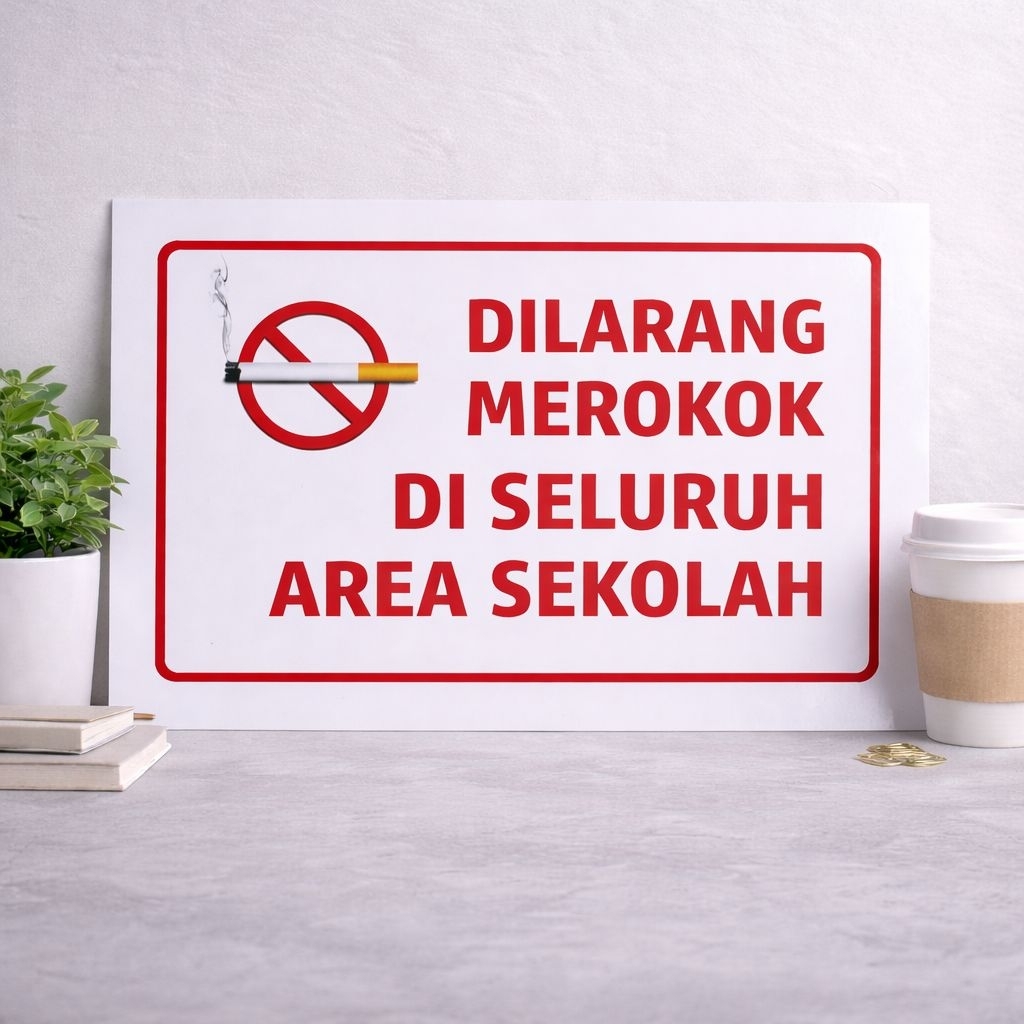 Poster Dilarang Merokok di Sekolah - Poster Sekolah - Dilarang Merokok