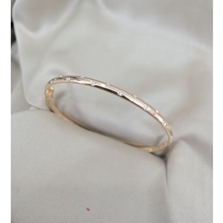 Gelang emas tua variasi permata