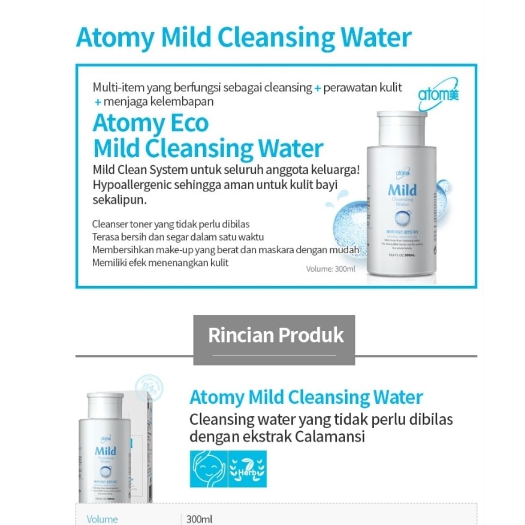 Atomy Mild Cleansing Water *1EA