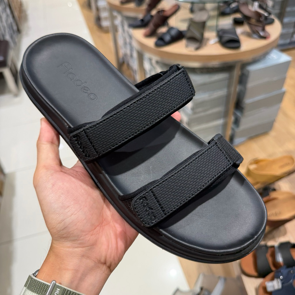 Fladeo man slipper sandal pria double  strap 40-44