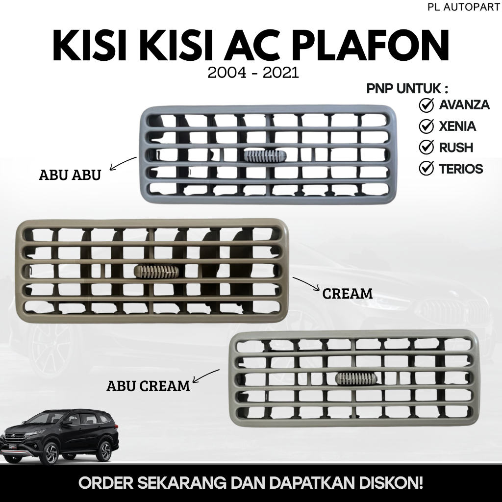 KISI KISI AC PLAFON MOBIL AVANZA XENIA RUSH TERIOS 2004 - 2021