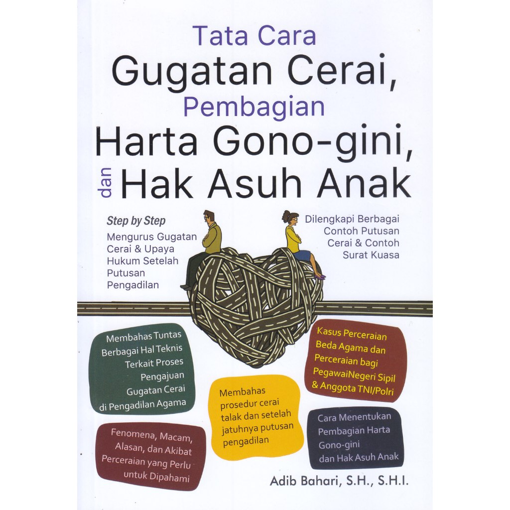 BUKU TATA CARA GUGATAN CERAI, PEMBAGIAN HARTA GONO - GINI, DAN HAK ASUH ANAK (2026)