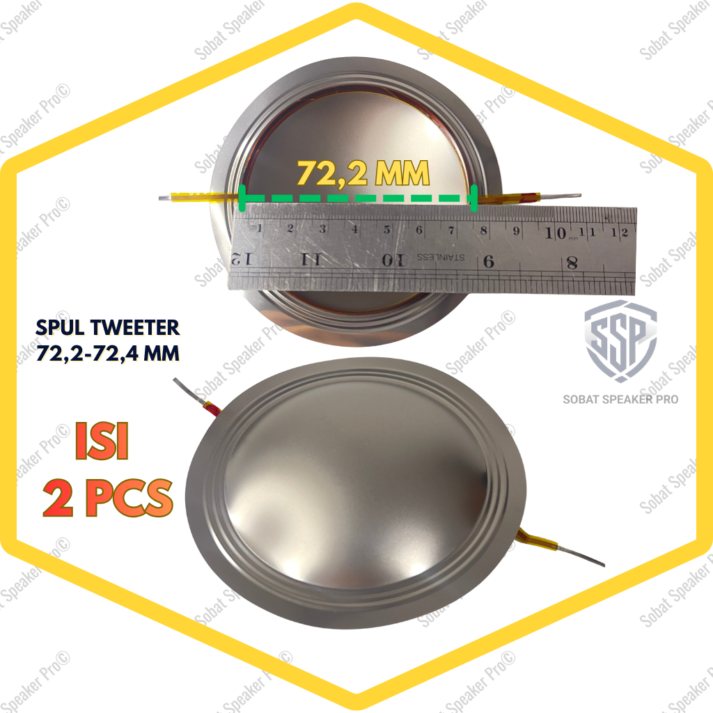 Spool Tweeter 72,2 mm Titanium Tanpa Pangkon ISI 2 PCS - Spul Twiter 72.2mm