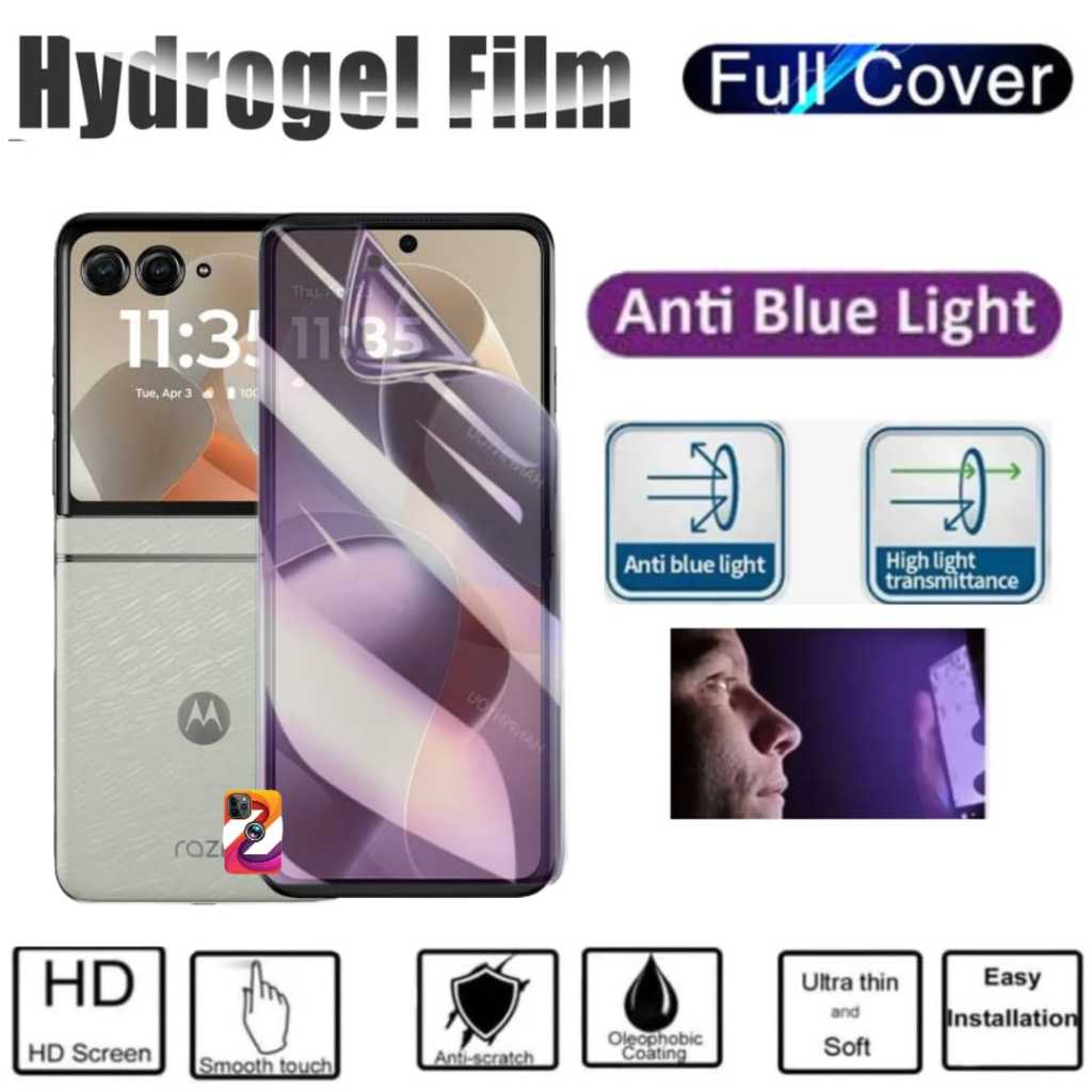 Motorola RAZR 60 Anti gores Hydrogel jelly blue light clear pelindung layar hp