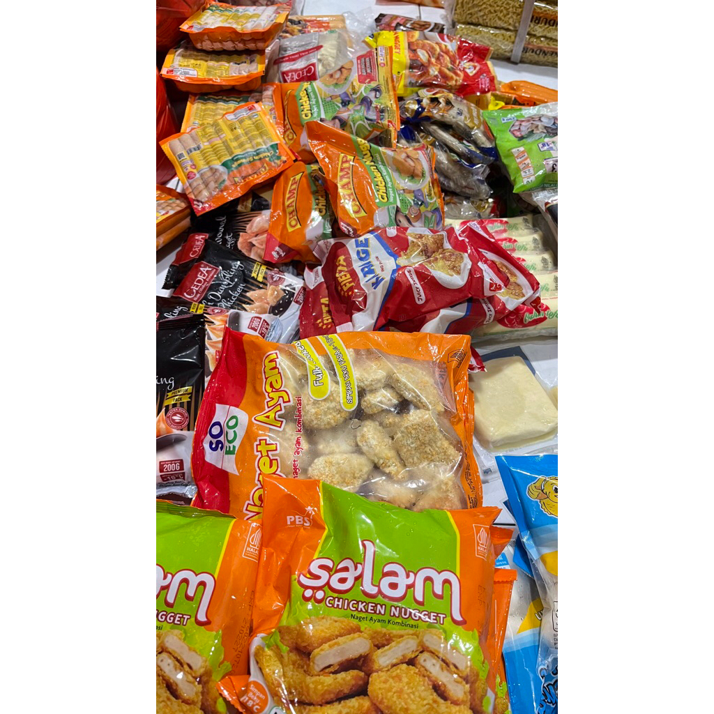 (Best seller) Aneka Frozen murah Kirim instan / All variant Sosis, Bakso, Nugget, Fishroll - Praktis