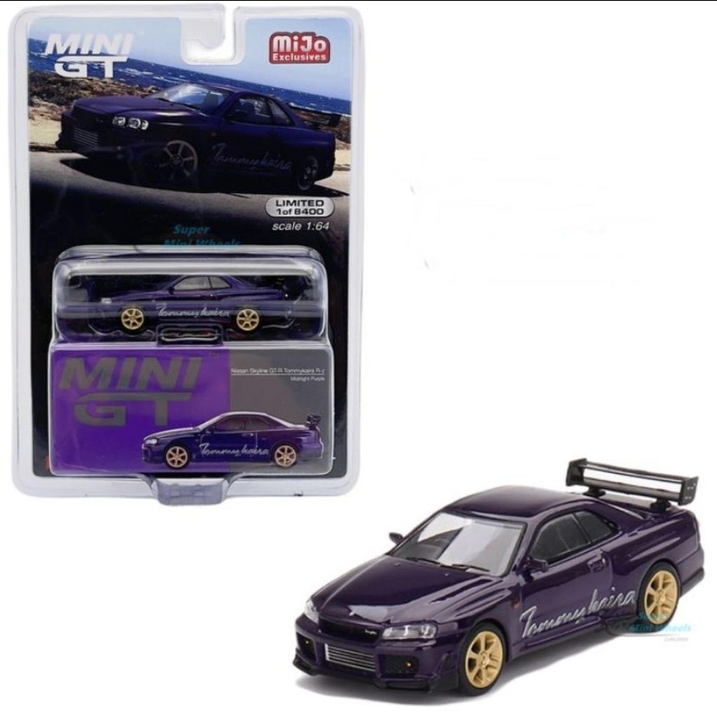 MINI GT Nissan Skyline GT-R (R34) Tommykaira R-z Midnight Purple