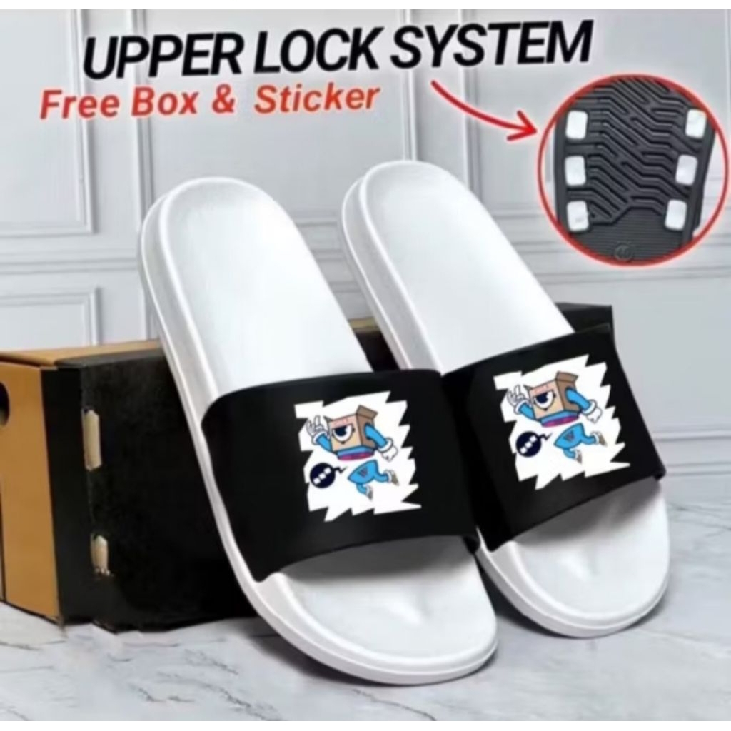 sandal slop cowok cewek keren tidak licin